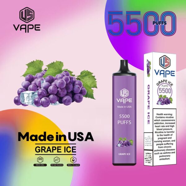 Grape Ice| US Disposable vape 5500 Puffs