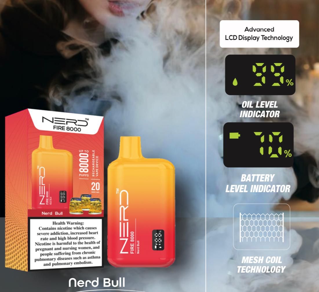 NERD Fire 8000 Puffs