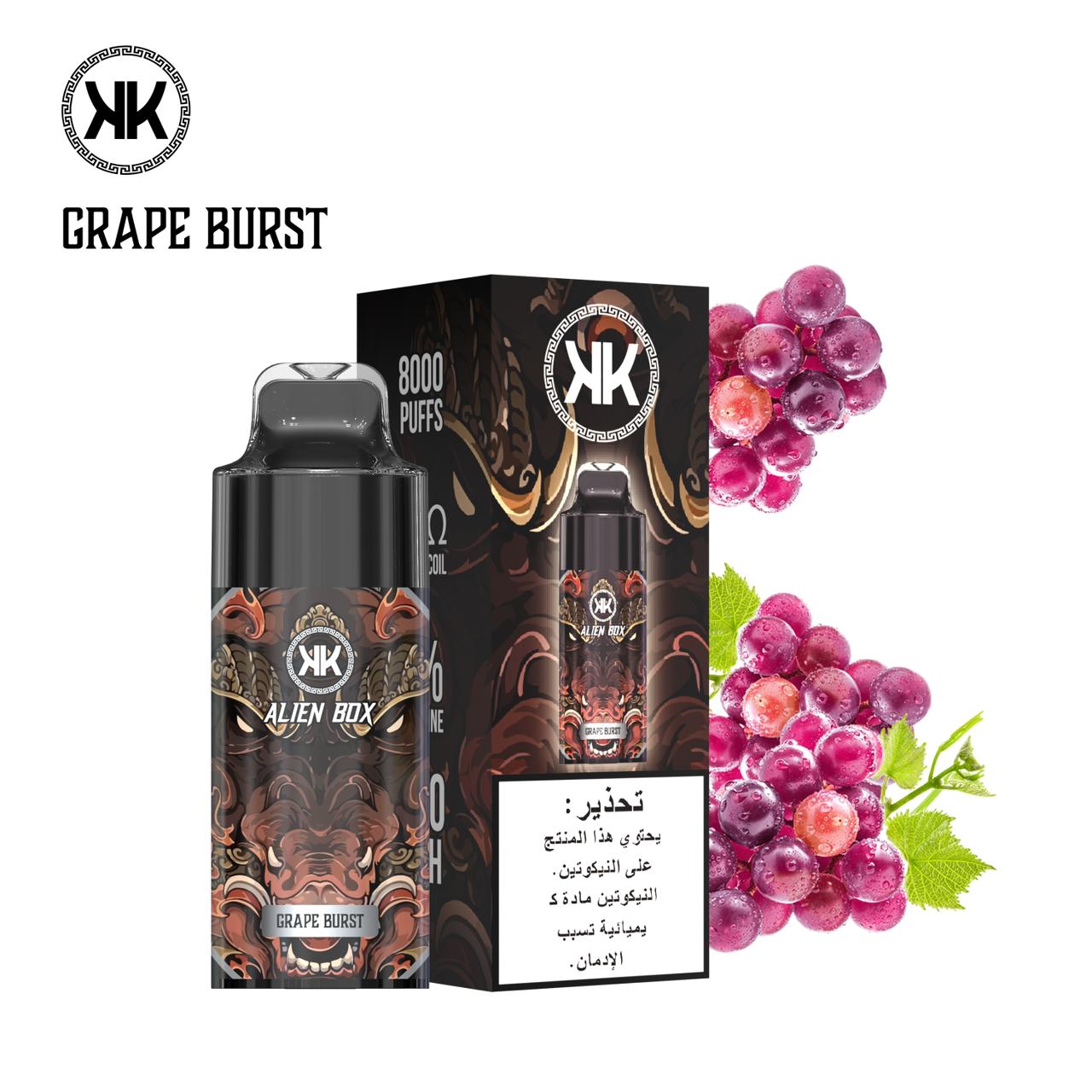 Grape Burst| KK Alien Box 8000 Puffs