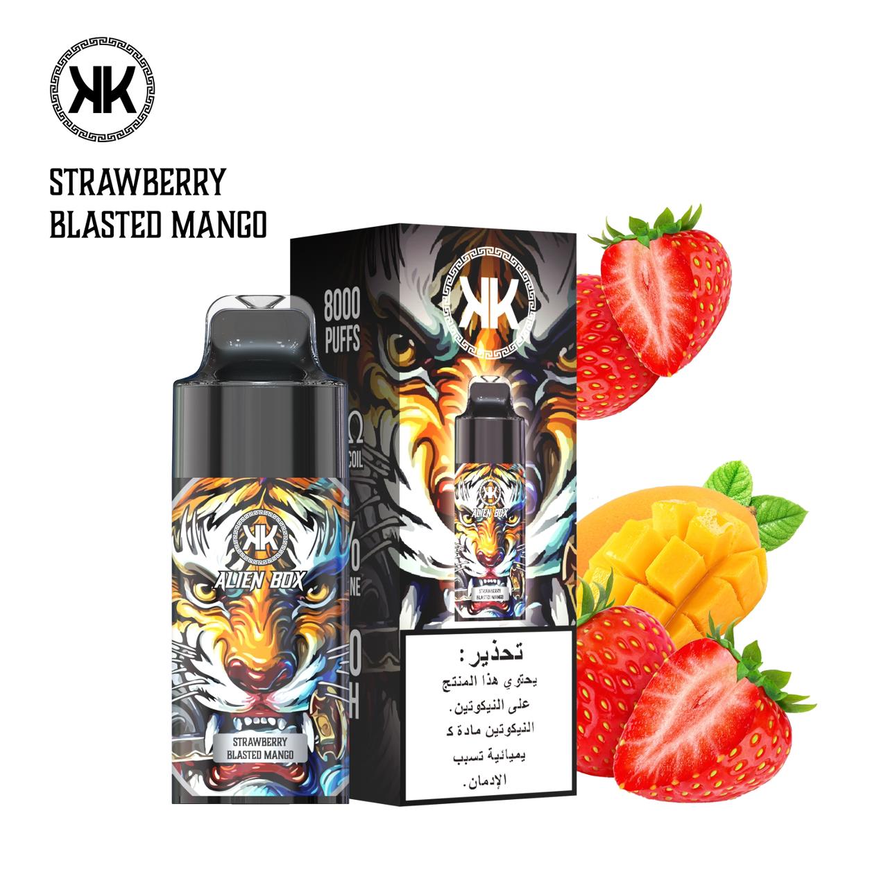 Strawberry Blasted Mango| KK Alien Box 8000 puffs